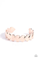 Hearts Galore Rose Gold Bracelet-Jewelry-Paparazzi Accessories-Ericka C Wise, $5 Jewelry Paparazzi accessories jewelry ericka champion wise elite consultant life of the party fashion fix lead and nickel free florida palm bay melbourne
