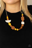 Tranquil Trendsetter Yellow Necklace-Jewelry-Paparazzi Accessories-Ericka C Wise, $5 Jewelry Paparazzi accessories jewelry ericka champion wise elite consultant life of the party fashion fix lead and nickel free florida palm bay melbourne