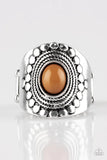 Zen to One Brown Ring-Jewelry-Paparazzi Accessories-Ericka C Wise, $5 Jewelry Paparazzi accessories jewelry ericka champion wise elite consultant life of the party fashion fix lead and nickel free florida palm bay melbourne