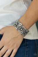 Dynamically Diverse Silver Bracelet-Jewelry-Paparazzi Accessories-Ericka C Wise, $5 Jewelry Paparazzi accessories jewelry ericka champion wise elite consultant life of the party fashion fix lead and nickel free florida palm bay melbourne