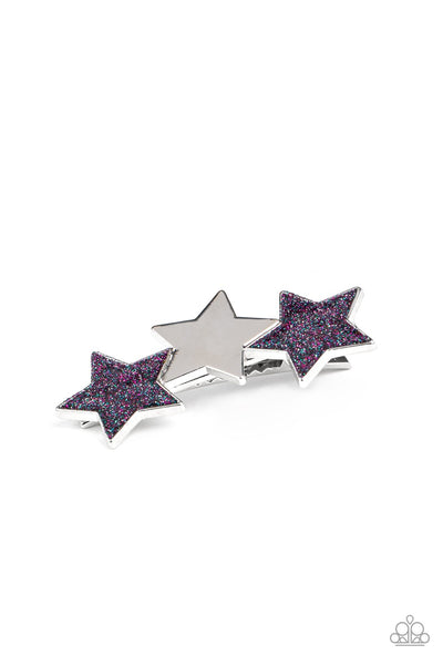 Don't Get Me STAR-ted Multi Hair Clip-Jewelry-Paparazzi Accessories-Ericka C Wise, $5 Jewelry Paparazzi accessories jewelry ericka champion wise elite consultant life of the party fashion fix lead and nickel free florida palm bay melbourne