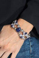 Fabulously Flourishing Blue Bracelet-Jewelry-Paparazzi Accessories-Ericka C Wise, $5 Jewelry Paparazzi accessories jewelry ericka champion wise elite consultant life of the party fashion fix lead and nickel free florida palm bay melbourne