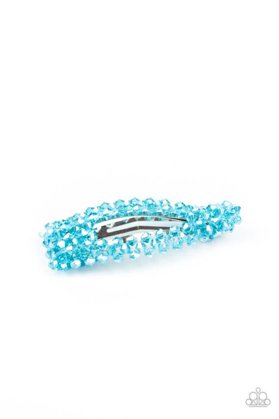 Just Follow The Glitter Blue Hair Clip-Jewelry-Paparazzi Accessories-Ericka C Wise, $5 Jewelry Paparazzi accessories jewelry ericka champion wise elite consultant life of the party fashion fix lead and nickel free florida palm bay melbourne