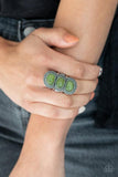 Radiant Rubble Green Ring-Jewelry-Paparazzi Accessories-Ericka C Wise, $5 Jewelry Paparazzi accessories jewelry ericka champion wise elite consultant life of the party fashion fix lead and nickel free florida palm bay melbourne