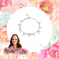 Party in the USA Silver Bracelet-Jewelry-Paparazzi Accessories-Ericka C Wise, $5 Jewelry Paparazzi accessories jewelry ericka champion wise elite consultant life of the party fashion fix lead and nickel free florida palm bay melbourne