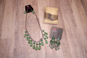 Green and Silver Matching Set