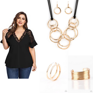 Black Lace Dressed Up with Gold!