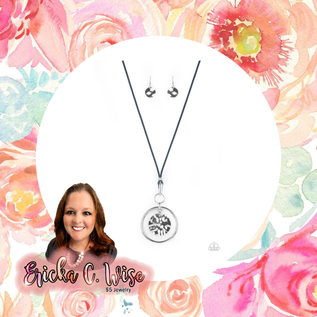 Cord-Inated Effort Blue Necklace