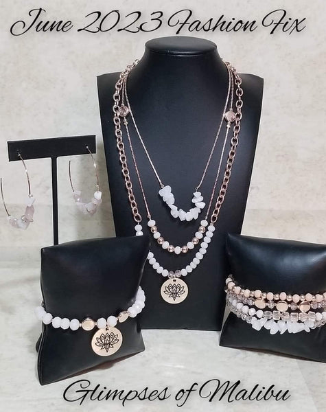 Glimpses of Malibu Fashion Fix, June 2023-Jewelry-Paparazzi Accessories-Ericka C Wise, $5 Jewelry Paparazzi accessories jewelry ericka champion wise elite consultant life of the party fashion fix lead and nickel free florida palm bay melbourne
