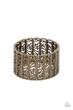 Ornate Orchards Brass Bracelet-Jewelry-Paparazzi Accessories-Ericka C Wise, $5 Jewelry Paparazzi accessories jewelry ericka champion wise elite consultant life of the party fashion fix lead and nickel free florida palm bay melbourne