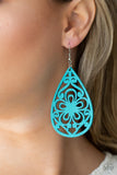 Marine Eden Blue Earrings-Jewelry-Paparazzi Accessories-Ericka C Wise, $5 Jewelry Paparazzi accessories jewelry ericka champion wise elite consultant life of the party fashion fix lead and nickel free florida palm bay melbourne