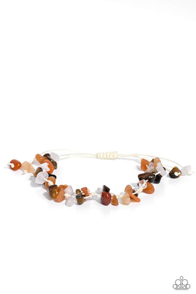 Knotted Kingdom Orange Bracelet-Jewelry-Paparazzi Accessories-Ericka C Wise, $5 Jewelry Paparazzi accessories jewelry ericka champion wise elite consultant life of the party fashion fix lead and nickel free florida palm bay melbourne