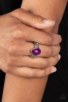 Rainbow Raindrops Purple Ring-Jewelry-Paparazzi Accessories-Ericka C Wise, $5 Jewelry Paparazzi accessories jewelry ericka champion wise elite consultant life of the party fashion fix lead and nickel free florida palm bay melbourne