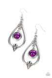 Ethereal Emblem Purple Earrings-Jewelry-Paparazzi Accessories-Ericka C Wise, $5 Jewelry Paparazzi accessories jewelry ericka champion wise elite consultant life of the party fashion fix lead and nickel free florida palm bay melbourne
