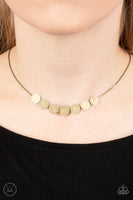 Slimmer Glimmer Brass Choker-Jewelry-Paparazzi Accessories-Ericka C Wise, $5 Jewelry Paparazzi accessories jewelry ericka champion wise elite consultant life of the party fashion fix lead and nickel free florida palm bay melbourne