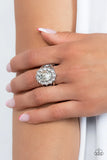 Moxie Magic White Ring-Jewelry-Paparazzi Accessories-Ericka C Wise, $5 Jewelry Paparazzi accessories jewelry ericka champion wise elite consultant life of the party fashion fix lead and nickel free florida palm bay melbourne