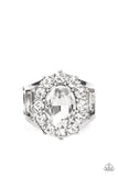 Moxie Magic White Ring-Jewelry-Paparazzi Accessories-Ericka C Wise, $5 Jewelry Paparazzi accessories jewelry ericka champion wise elite consultant life of the party fashion fix lead and nickel free florida palm bay melbourne