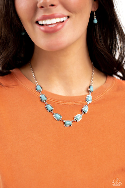 Southern Safari Blue Necklace-simple-Paparazzi Accessories-Ericka C Wise, $5 Jewelry Paparazzi accessories jewelry ericka champion wise elite consultant life of the party fashion fix lead and nickel free florida palm bay melbourne