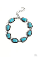 Crashing Canyons Blue Bracelet-Jewelry-Paparazzi Accessories-Ericka C Wise, $5 Jewelry Paparazzi accessories jewelry ericka champion wise elite consultant life of the party fashion fix lead and nickel free florida palm bay melbourne