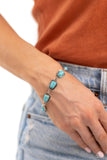 Crashing Canyons Blue Bracelet-Jewelry-Paparazzi Accessories-Ericka C Wise, $5 Jewelry Paparazzi accessories jewelry ericka champion wise elite consultant life of the party fashion fix lead and nickel free florida palm bay melbourne