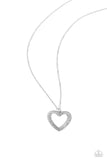 Dainty Darling White Heart Necklace-Jewelry-Paparazzi Accessories-Ericka C Wise, $5 Jewelry Paparazzi accessories jewelry ericka champion wise elite consultant life of the party fashion fix lead and nickel free florida palm bay melbourne