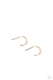 Urban Upmarket Rose Gold Hoop Earrings-Jewelry-Paparazzi Accessories-Ericka C Wise, $5 Jewelry Paparazzi accessories jewelry ericka champion wise elite consultant life of the party fashion fix lead and nickel free florida palm bay melbourne