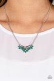 Flash of Fringe Green Necklace-Jewelry-Paparazzi Accessories-Ericka C Wise, $5 Jewelry Paparazzi accessories jewelry ericka champion wise elite consultant life of the party fashion fix lead and nickel free florida palm bay melbourne