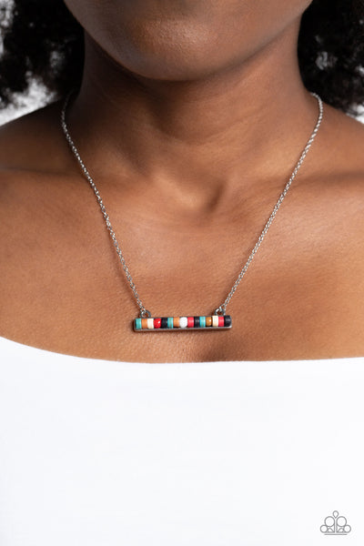 Barred Bohemian Multi Necklace-Jewelry-Paparazzi Accessories-Ericka C Wise, $5 Jewelry Paparazzi accessories jewelry ericka champion wise elite consultant life of the party fashion fix lead and nickel free florida palm bay melbourne