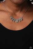 Lunar Has It Silver Necklace-Jewelry-Paparazzi Accessories-Ericka C Wise, $5 Jewelry Paparazzi accessories jewelry ericka champion wise elite consultant life of the party fashion fix lead and nickel free florida palm bay melbourne