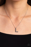 Leave Your Initials Silver L Necklace-Jewelry-Paparazzi Accessories-Ericka C Wise, $5 Jewelry Paparazzi accessories jewelry ericka champion wise elite consultant life of the party fashion fix lead and nickel free florida palm bay melbourne