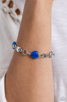 I Can Feel Your Heartbeat Blue Necklace-Jewelry-Paparazzi Accessories-Ericka C Wise, $5 Jewelry Paparazzi accessories jewelry ericka champion wise elite consultant life of the party fashion fix lead and nickel free florida palm bay melbourne