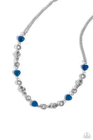 My HEARTBEAT Will Go On Blue Necklace-Jewelry-Paparazzi Accessories-Ericka C Wise, $5 Jewelry Paparazzi accessories jewelry ericka champion wise elite consultant life of the party fashion fix lead and nickel free florida palm bay melbourne