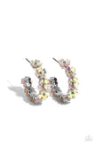 Floral Focus Pink Hoop Earrings-Paparazzi Accessories-Ericka C Wise, $5 Jewelry Paparazzi accessories jewelry ericka champion wise elite consultant life of the party fashion fix lead and nickel free florida palm bay melbourne
