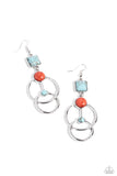 Interlocked Influence Blue Earrings-Jewelry-Paparazzi Accessories-Ericka C Wise, $5 Jewelry Paparazzi accessories jewelry ericka champion wise elite consultant life of the party fashion fix lead and nickel free florida palm bay melbourne