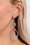 Interlocked Influence Blue Earrings-Jewelry-Paparazzi Accessories-Ericka C Wise, $5 Jewelry Paparazzi accessories jewelry ericka champion wise elite consultant life of the party fashion fix lead and nickel free florida palm bay melbourne
