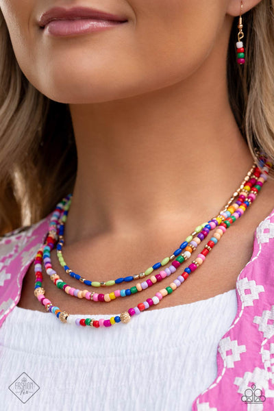 Multi-Colored Mashup Necklace-Jewelry-Paparazzi Accessories-Ericka C Wise, $5 Jewelry Paparazzi accessories jewelry ericka champion wise elite consultant life of the party fashion fix lead and nickel free florida palm bay melbourne