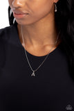 Seize the Initial - Silver Necklace- A-Jewelry-Paparazzi Accessories-Ericka C Wise, $5 Jewelry Paparazzi accessories jewelry ericka champion wise elite consultant life of the party fashion fix lead and nickel free florida palm bay melbourne