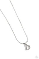 Seize the Initial - Silver Necklace - D-Jewelry-Paparazzi Accessories-Ericka C Wise, $5 Jewelry Paparazzi accessories jewelry ericka champion wise elite consultant life of the party fashion fix lead and nickel free florida palm bay melbourne
