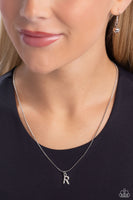 Seize the Initial - Silver Necklace - R-Jewelry-Paparazzi Accessories-Ericka C Wise, $5 Jewelry Paparazzi accessories jewelry ericka champion wise elite consultant life of the party fashion fix lead and nickel free florida palm bay melbourne