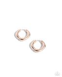Monochromatic Makeover Rose Gold Earrings-Jewelry-Paparazzi Accessories-Ericka C Wise, $5 Jewelry Paparazzi accessories jewelry ericka champion wise elite consultant life of the party fashion fix lead and nickel free florida palm bay melbourne