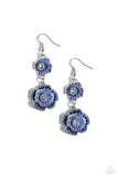 Intricate Impression Blue Earrings-Jewelry-Paparazzi Accessories-Ericka C Wise, $5 Jewelry Paparazzi accessories jewelry ericka champion wise elite consultant life of the party fashion fix lead and nickel free florida palm bay melbourne