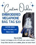 CUSTOM ORDER Embroidered Cheer Bag Tag-Ericka C Wise, $5 Jewelry -Ericka C Wise, $5 Jewelry Paparazzi accessories jewelry ericka champion wise elite consultant life of the party fashion fix lead and nickel free florida palm bay melbourne