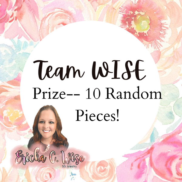 Team WISE Prize- 10 Random Pieces-Jewelry-Paparazzi Accessories-Ericka C Wise, $5 Jewelry Paparazzi accessories jewelry ericka champion wise elite consultant life of the party fashion fix lead and nickel free florida palm bay melbourne