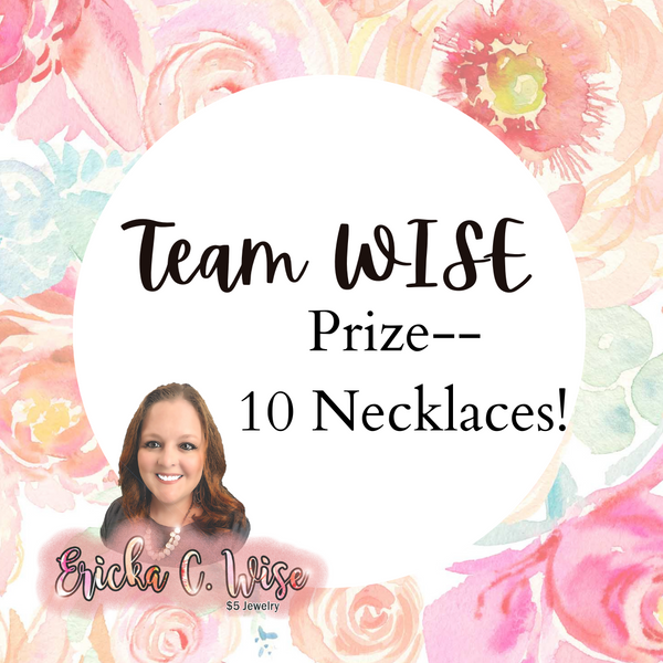 Team WISE Prize- 10 Necklaces-Ericka C Wise, $5 Jewelry -Ericka C Wise, $5 Jewelry Paparazzi accessories jewelry ericka champion wise elite consultant life of the party fashion fix lead and nickel free florida palm bay melbourne