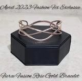 Fierce Fusion Rose Gold Bracelet-Jewelry-Paparazzi Accessories-Ericka C Wise, $5 Jewelry Paparazzi accessories jewelry ericka champion wise elite consultant life of the party fashion fix lead and nickel free florida palm bay melbourne
