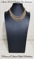 House of Chain Gold Necklace-Jewelry-Paparazzi Accessories-Ericka C Wise, $5 Jewelry Paparazzi accessories jewelry ericka champion wise elite consultant life of the party fashion fix lead and nickel free florida palm bay melbourne