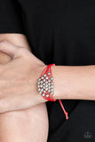 Without Skipping a Bead Red Bracelet-Jewelry-Paparazzi Accessories-Ericka C Wise, $5 Jewelry Paparazzi accessories jewelry ericka champion wise elite consultant life of the party fashion fix lead and nickel free florida palm bay melbourne