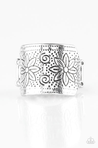 Wild Meadows Silver Ring-Jewelry-Paparazzi Accessories-Ericka C Wise, $5 Jewelry Paparazzi accessories jewelry ericka champion wise elite consultant life of the party fashion fix lead and nickel free florida palm bay melbourne