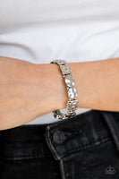Hammered Harmony Silvr Bracelet-Jewelry-Ericka C Wise, $5 Jewelry-Ericka C Wise, $5 Jewelry Paparazzi accessories jewelry ericka champion wise elite consultant life of the party fashion fix lead and nickel free florida palm bay melbourne