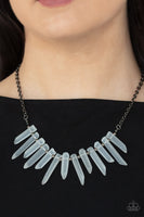 Ice Age Intensity Black Necklace-Jewelry-Paparazzi Accessories-Ericka C Wise, $5 Jewelry Paparazzi accessories jewelry ericka champion wise elite consultant life of the party fashion fix lead and nickel free florida palm bay melbourne